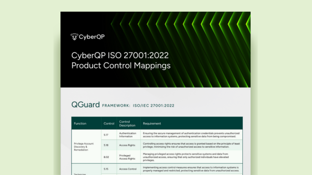 ISO 17001 Product Control Mappings